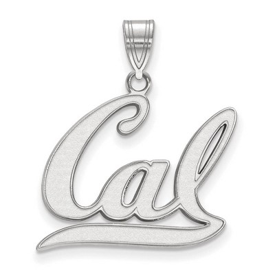 Black Bow Jewelry 14k White Gold California Berkeley Golden Bears NCAA Large Pendant