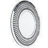 Olivia & May 32"x32" Glass Starburst Wall Mirror with Crystal Embellishment Silver :Glam Decorative Accent, - 4 of 4