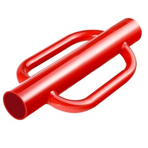 VEVOR Fence Post Driver with Handles, 4.11 in Inner Diameter T Post Pole Pounder, 22LB Heavy Duty Carbon Steel Hand Post Rammer, Red - 1 of 4