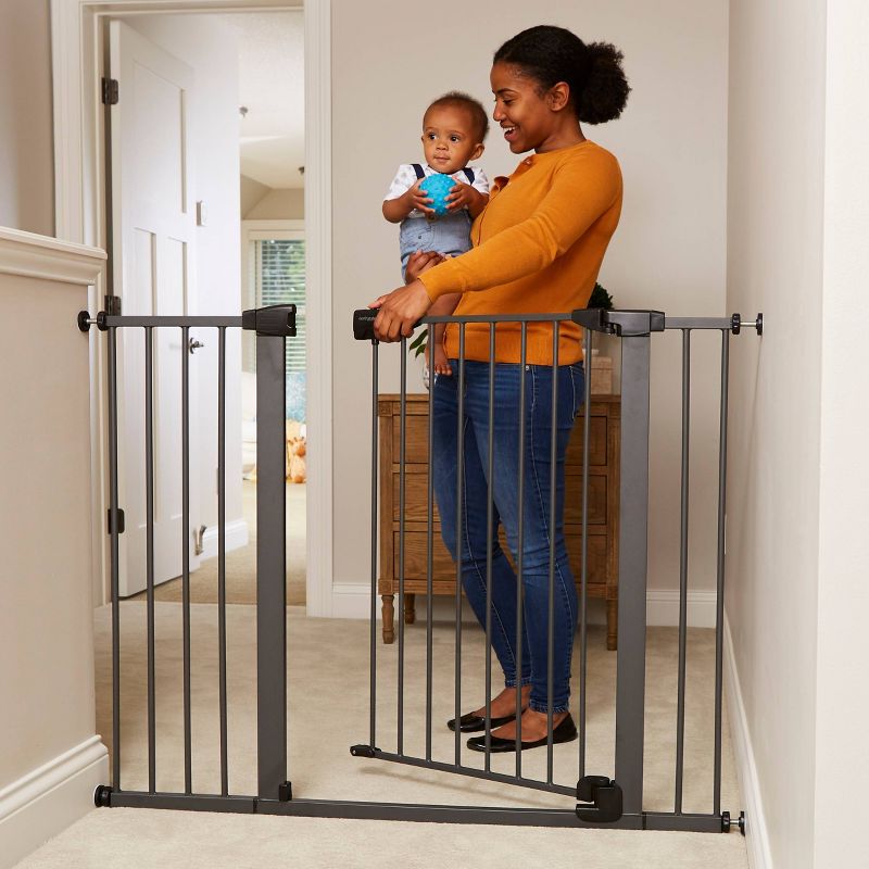 Toddleroo by North States Riverstone Extra Tall And Wide Baby Gate - Graphite -  29.75&#34;-52&#34; Wide, 5 of 7