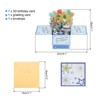 Unique Bargains 3D Pop-Out Gold Foil Birthday Card with Greeting Card and Envelope - 2 of 4