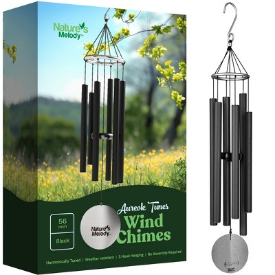 Nature's Melody Aureole Tunes Wind Chimes - 6-Tube Rustproof Aluminum Outdoor Windchime