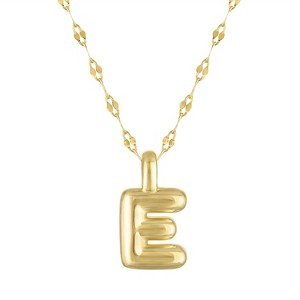 Junior Jewels 14K Gold Over Sterling Silver Initial Bubble Necklace, A-Z - 1 of 2