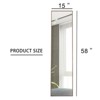 Glasflength Full Length Mirrors Floor Standing Wall Mirror, Bedroom Foyer Clothing Store Wall Mounted Mirror, Wooden Frame Square Brown 15"*58" - 3 of 3