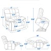 MAYEERTY Electric Power Lift Recliner Chair for Elderly Support with Power-Remote, Heavy Duty Massage Chair with Heat Massage, Grey - 3 of 4