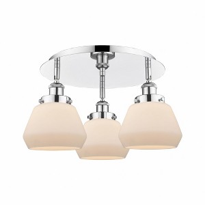 Fulton - 3 Light Flush Mount In Art Deco Style-8 Inches Tall and 18.25 Inches Wide - 1 of 1
