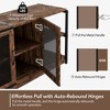 Farmhouse TV Stand for 65/75 Inch TVs, Industrial Entertainment Center With Double Mesh Doors - 4 of 4