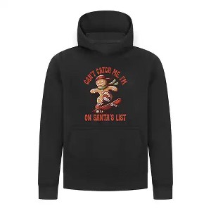 Everyday Kids Christmas Collection Gingerbread Skateboard Boys Pullover Hoodie – Holiday Sweatshirt - Black - 1 of 1