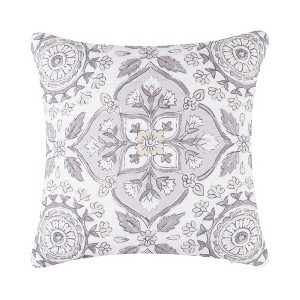 Lirelle Quilted Medallion Pillow 18x18 - Levtex Home - 1 of 4