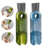 3 In 1 U shaped Cup Lid Cleaning Brush Water Bottle Cover Groove Cleaner(Blue) - 2 of 4