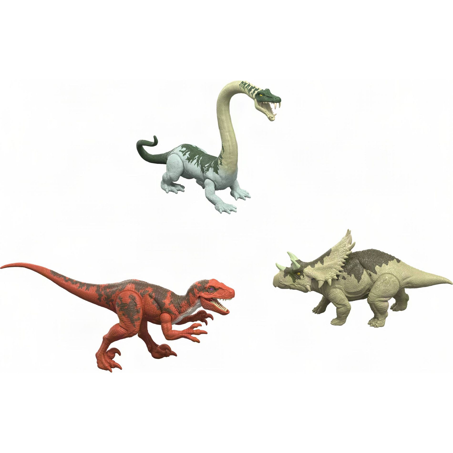 Jurassic World Legacy Collection Reimagined Attack Pack, Utahraptor & Chasmosaurus & Tanystropheus