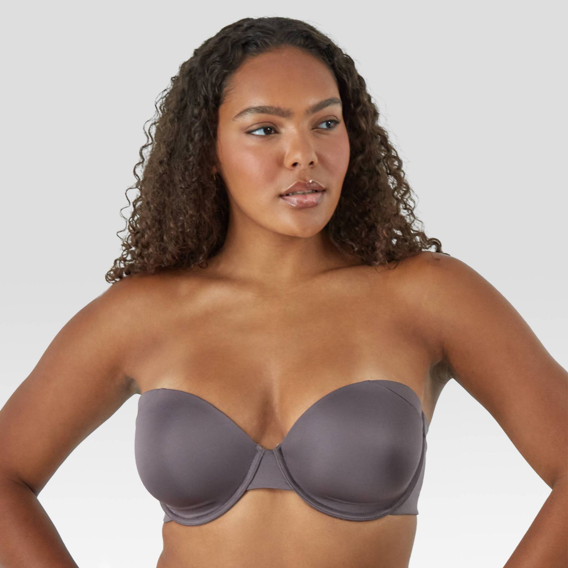 Maidenform Self Expressions Women's Side Smoothing Strapless Bra SE6900 - Sparrow Brown 38B: Lightly Lined, Underwire, Convertible