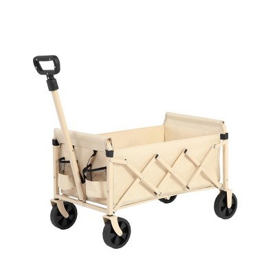 Lightweight Portable Folding Steel Wagon Carts With Wheels,Outdoor Utility Wagon For Camping Shopping Sports Fishing -The Pop Home