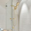 Cobbe 2-Handle Tub and Shower Faucet Set with 5 Settings Dual 2 in 1 Showerhead Tub Spout and 59-Inch Hose Wall Mount Shower System Brushed Gold - 3 of 4