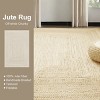 Racxily Area Rug, Braided Jute Rug for Living Room, Bedroom, Playroom, Off-White - 4 of 4
