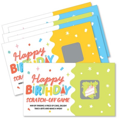 Happy Birthday Scratch off Cards Robot Birthday Party Game Cards Party  Scratch off Ticket Robot Birthday Game Ideas Custom 12 Precut 