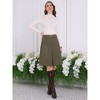 Hobemty Women's Office Skirt Knee Lenght High Waist Plaid Tartan Skirt - 3 of 4