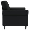 vidaXL Sofa Chair Accent Upholstered Single Seating Furniture Faux Leather - Black 47.2" - 3 of 4