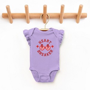The Juniper Shop Heart Breaker Sunglasses Baby Flutter Sleeve Bodysuit - 1 of 3
