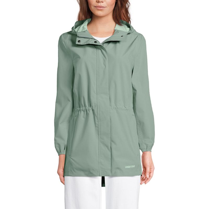Lands' End Women's Waterproof Hooded Packable Raincoat, 1 of 7