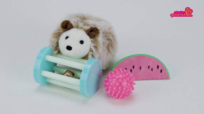 Our Generation Mini Plush Pet Hedgehog Set for 18&#34; Dolls, 2 of 7, play video