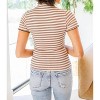 Women's Nostalgic Note Striped Mock Neck Top - Shopin in LA - 3 of 4