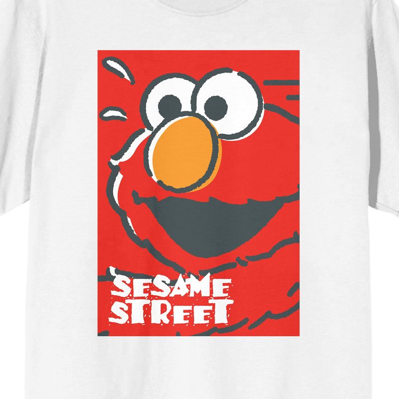Sesame Street Elmo Laughing Men's White Graphic T-Shirt, 2 of 4