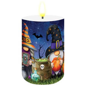 Briarwood Lane Flameless Candle 6x3 Halloween Gnomes Flameless Candle with Timer for Halloween - 1 of 4