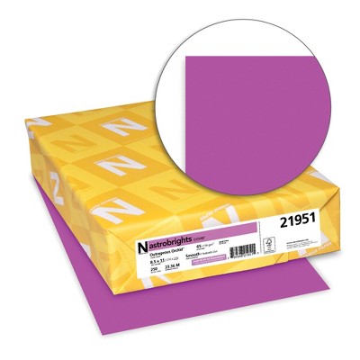 Astrobrights Card Stock, 8-1/2 x 11 Inches, 65 lbs, Outrageous Orchid, Pack of 250