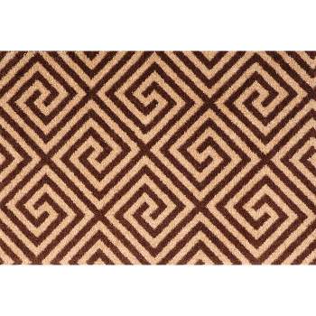 2'x3' ColorStar Greek Grid Door Mat Chocolate - Bungalow Flooring
