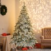 NicBex 7.5ft Prelit Snow Flocked Artificial Christmas Tree with 1050 Branch Tips and 400 LED Lights for Indoor, White - 3 of 4