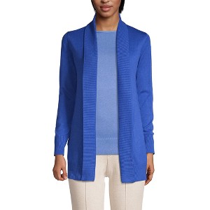 Lands' End Women's Cotton Modal Shawl Collar Cardigan Sweater - 1 of 3
