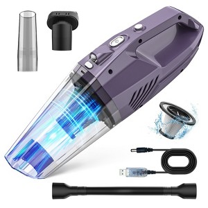 Teendow Handheld Vacuum Cleaner, 6000PA Suction, Wet Dry Vacuum Cleaner Cordless with LED Light, Portable Car Vacuum Cleaner for Home & Office - 1 of 4