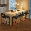 Garvee Bar Stools Set, Upholstered Bar Stool with Backrest and Footrest, Kitchen Barstools for Island,Counter Bar, Easy Assembly - 2 of 4