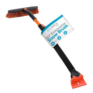 BirdRock Home Snow Moover Extendable 50" Car Brush and Ice Scraper with Foam Grip - 1 of 4