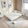 Modular Chaise Lounge Freely Combinable Sleeper Sofa Bed Daybed Lazy Sofa Couch, Space-saving, Chenille Upholstered-ModernLuxe - 2 of 4
