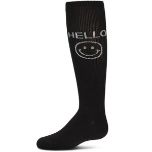 Memoi Girls' HELLO Knee High Socks Black 14 - 1 of 3