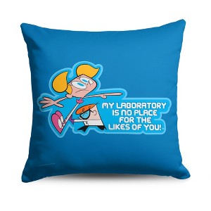Cartoon Network Dexter's Laboratory Not Welcome Throw Pillow 18x18 Inches - 1 of 2