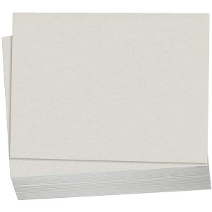 Hamilco Colored Carstock Paper Gray Bristol Vellum Card Stock - Blank Index Flash Note & Post Cards 5 x 7" - 67 lb Cover for Printer – 100 Pack - 1 of 4