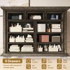 Zstar 9 Drawer Dresser, 37.8" Large Dresser with Metal Handles for Bedroom, Living Room, Hallway - 4 of 4