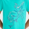 Boys' Short Sleeve 'Bird' Graphic T-Shirt - Cat & Jack™ Bright Turquoise Blue - 2 of 4