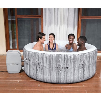 Bestway Fiji Gray Round Inflatable Hot Tub with AirJets