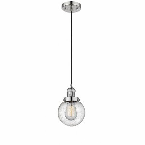 Beacon - 1 Light Cord Hung Mini Pendant In Industrial Style-9.5 Inches Tall and 6 Inches Wide - 1 of 1