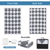 Outdoor Rug Patio Waterproof Plastic Straw Rug Reversible Rugs Lightweight Floor Cover for Camping Backyard Porch Picnic RV Beach - 2 of 4