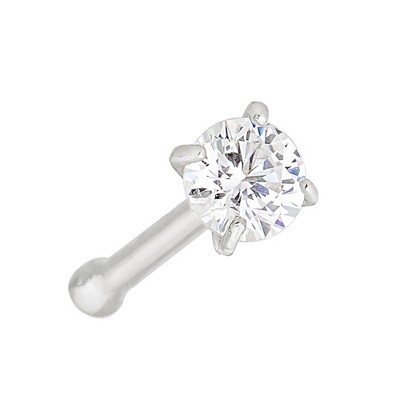 Jewelry Avalanche 1.5mm-3mm CZ Solid 22G 14K Gold Nose Bone Nose Stud