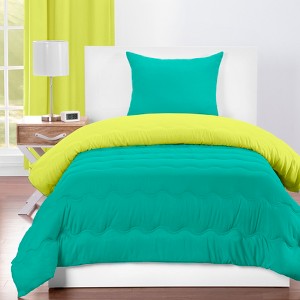 Twin Comforter & Sham Set Blue/Green - Crayola