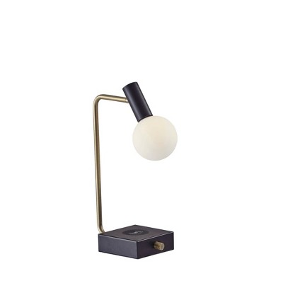 Photo 1 of 17.5 Windsor Adessocharge Desk Lamp (Includes LED Light Bulb) Matte Black - Adesso: ETL Listed, Metal Body, No Shade