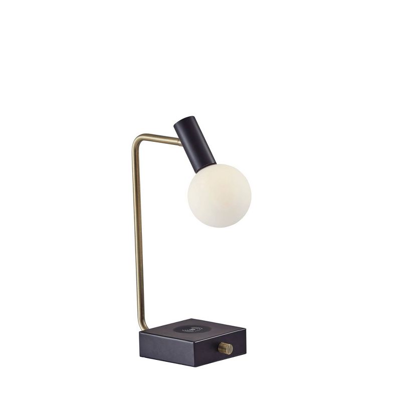 17.5&#34; Windsor Adessocharge Desk Lamp (Includes LED Light Bulb) Matte Black - Adesso, 1 of 6