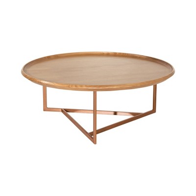 Knickerbocker Round Coffee Table Cinnamon - Manhattan Comfort