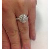 Pompeii3 1 5/8ct Double Halo Round Brilliant Cut Engagement Ring 14K White Gold - 4 of 4